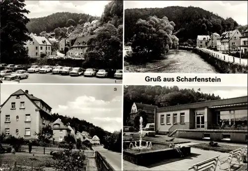 Ak Scharfenstein Drebach im Erzgebirge Sachsen, Gänsewinkel, Hopfgärtner Straße, Sportzentrum