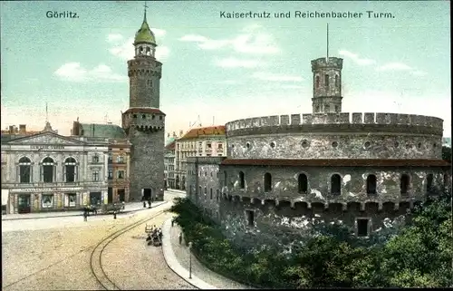 Ak Görlitz Sachsen, Kaisertrutz mit Reichenbacher Turm