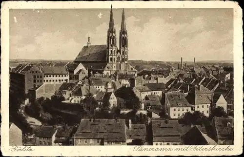 Ak Görlitz in der Lausitz, Panorama mit Peterskirche