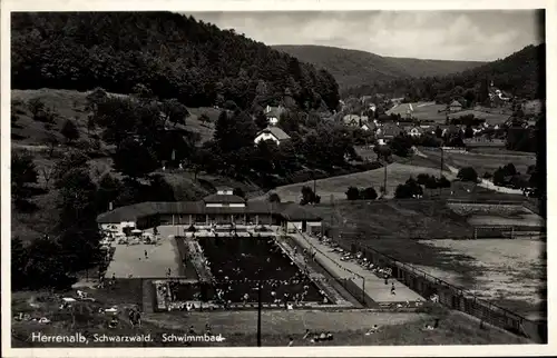 Ak Bad Herrenalb im Schwarzwald, Schwimmbad