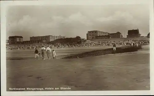 Ak Nordseebad Wangerooge in Ostfriesland, Hotels am Strande