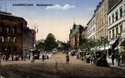 Ak Saarbrücken im Saarland, Reichsstraße