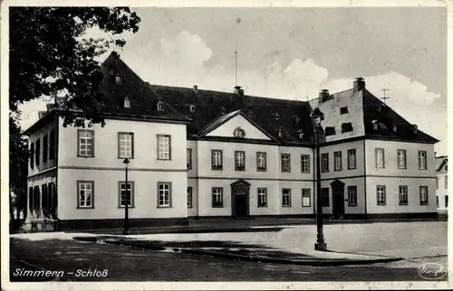 Ak Simmern im Hunsrück, Schloss, Außenansicht