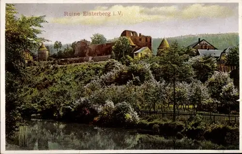 Ak Elsterberg im Vogtland, Ruine Elsterberg