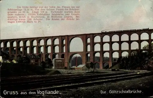 Ak Mylau Reichenbach im Vogtland, Göltzschtalbrücke