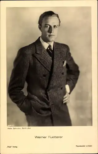 Ak Schauspieler Werner Fuetterer, Portrait, Anzug, Ross Verlag 6283 1