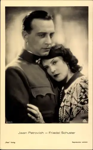 Ak Schauspieler Ivan Petrovich und Friedel Schuster, Portrait, Ross Verlag 6144 1