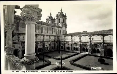 Ak Alcobaça Portugal, Mosteiro, Claustro de D. Dinis ou de Silencio