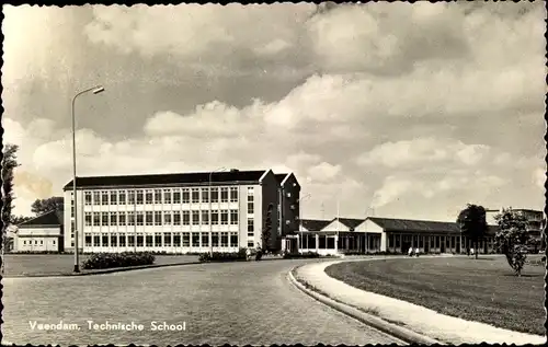 Ak Veendam Groningen Niederlande, Technische School