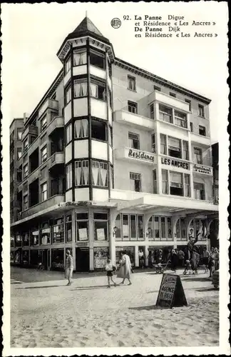 Ak La Panne Westflandern Belgien, Digue et Residence Les Ancres, Fassade