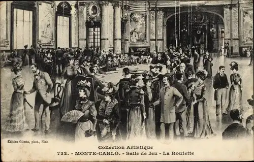 Ak Monte Carlo Monaco, Nouvelle Salle de Jeu, La Roulette