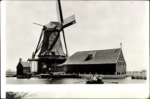 Ak Westzaan Zaanstad Nordholland Niederlande, Het Prinsenhof, Molen