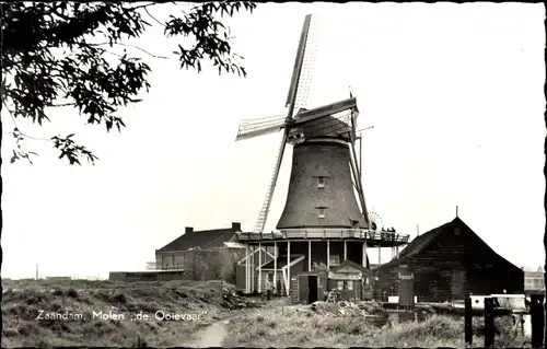 Ak Zaandam Zaanstad Nordholland, Molen de Ooievaar