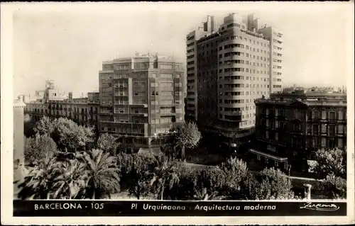 Ak Barcelona Katalonien Spanien, Plaza Urquinaona