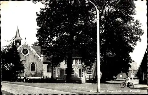 Ak Enter Overijssel, Ned. Herv. Kerk met Pastorie