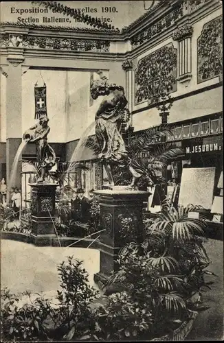 Ak Bruxelles Brüssel, Section Italienne, Exposition 1910