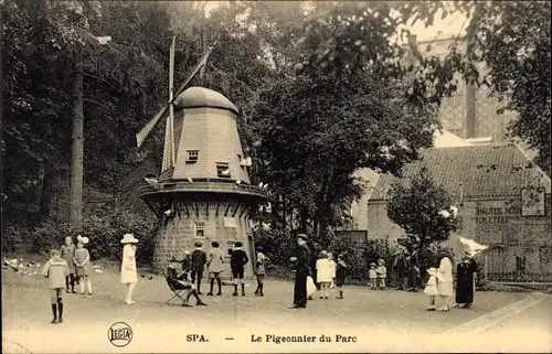 Ak Spa Wallonien Lüttich, Le Pigeonnier du Parc, Windmühle