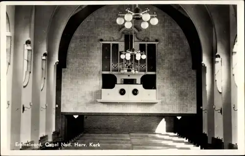 Ak Emmeloord Flevoland Niederlande, Orgel ned. Herv. Kerk