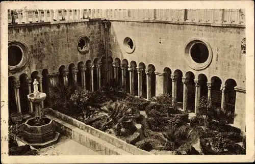 Ak Dubrovnik Kroatien, Franziskanerkloster, Kreuzgang