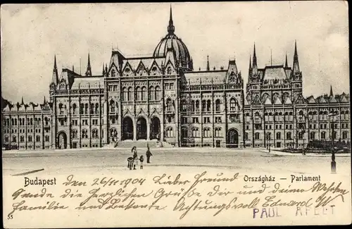 Ak Budapest Ungarn, Parlamentsgebäude