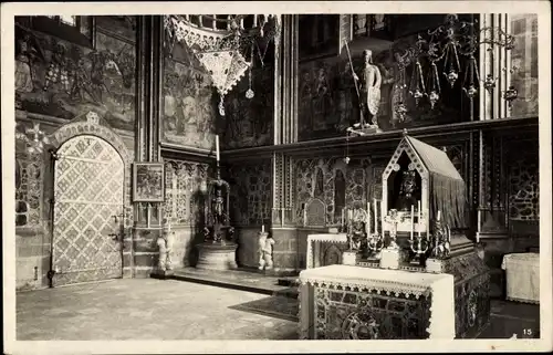 Ak Praha Prag Tschechien, Veitsdom, Wenzelskapelle