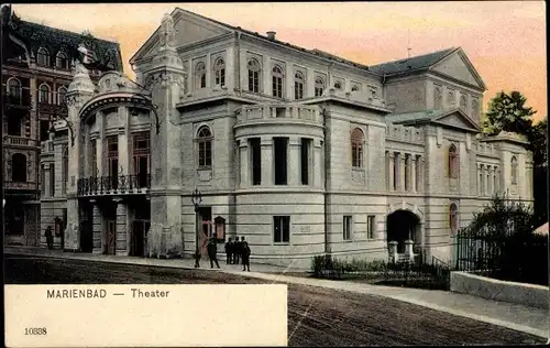 Ak Mariánské Lázně Marienbad Region Karlsbad, Theater