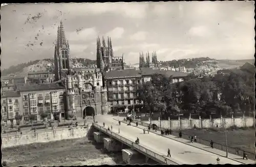 Ak Burgos Kastilien und León, Pont et Arc de Sainte Vierge