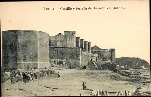 Ak Tarifa Andalusien, Castillo y torreon de Guzman El Bueno