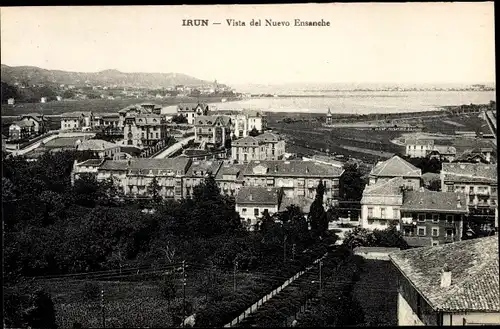 Ak Irún Irun Baskenland Spanien, Vista del Nuevo Ensanche