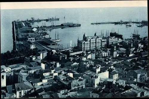 Ak Alicante Valencia Spanien, Vista general del Puerto