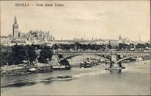 Ak Sevilla Andalusien, Vista desde Triana