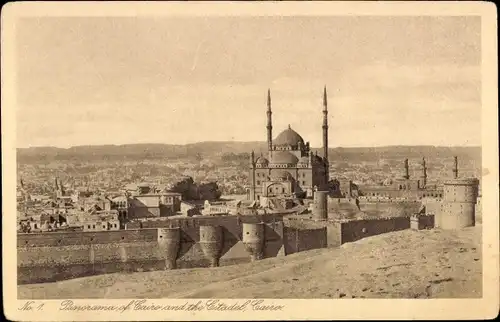 Ak Cairo Kairo Ägypten, Panorama, Citadel