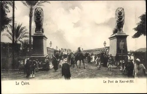 Ak Cairo Kairo Ägypten, Le Pont de Kasr el Nil