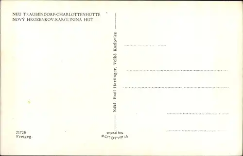 Ak Nový Hrozenkov Neu Hrosenkau Neu Traubendorf Region Zlin, Charlottenhütte, Karolinina Hut
