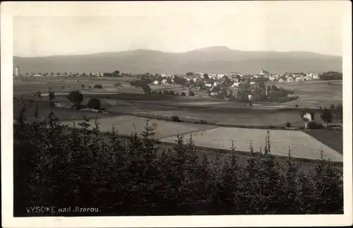 Ak Vysoké nad Jizerou Hochstadt an der Iser Region Reichenberg, Totalansicht