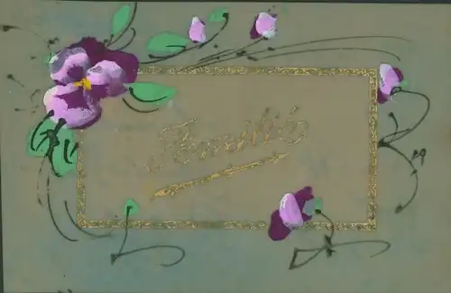 Zelluloid Ak Amities, Stiefmütterchen