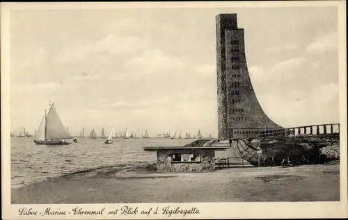 Ak Ostseebad Laboe, Marine Ehrenmal, Segelregatta