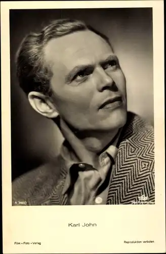 Ak Schauspieler Karl John, Portrait