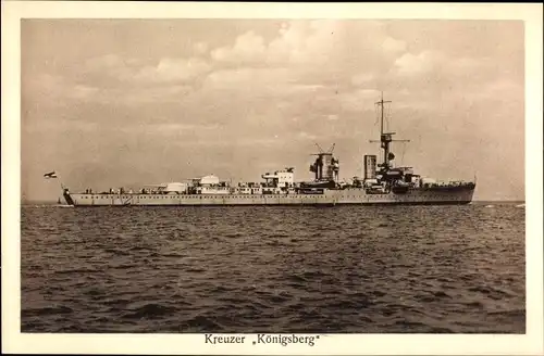 Ak Deutsches Kriegsschiff, Königsberg, Kreuzer
