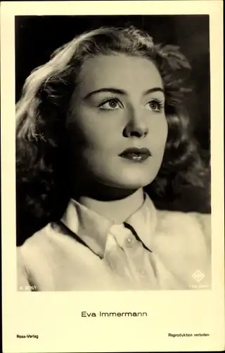 Ak Schauspielerin Eva Immermann, Portrait