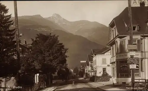 Ak Buchs Kanton Sankt Gallen, Straßenpartie, Geschäftshaus