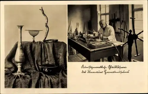 Ak Ilmenau in Thüringen, Heimatmuseum, Glasbläserei, Glasbläser