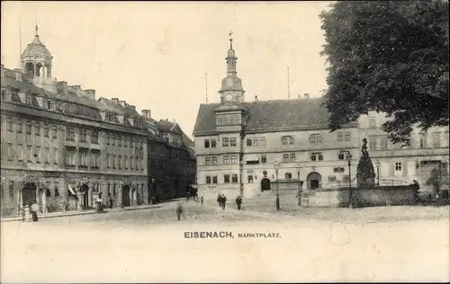 Ak Lutherstadt Eisenach in Thüringen, Marktplatz