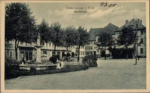 Ak Schleusingen in Thüringen, Marktplatz