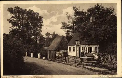 Ak Oeversee in Schleswig Holstein, An der Brücke