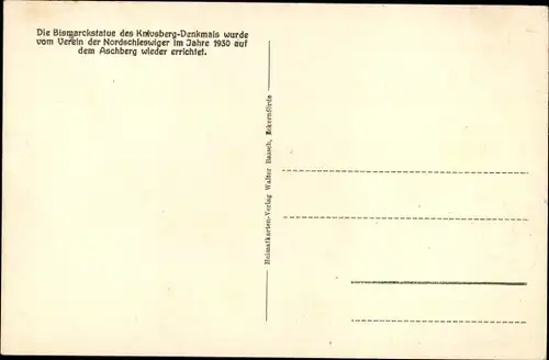 Ak Ascheffel im Kreis Eckernförde, Bismarckdenkmal auf dem Aschberg, Hüttener Berge