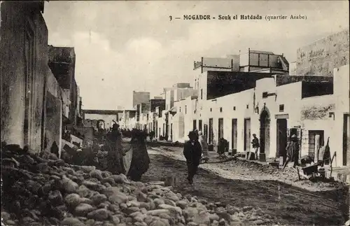 Ak Mogador Marokko, Souk el Hatdada, Quartier Arabe