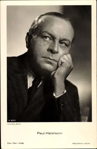 Ak Schauspieler Paul Hartmann, Portrait, Film Foto Verlag A 3573/1