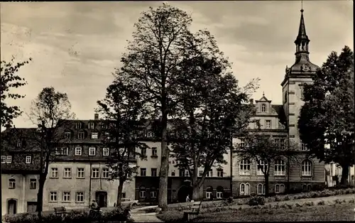Ak Scheibenberg im Erzgebirge, Markt mit Rathaus