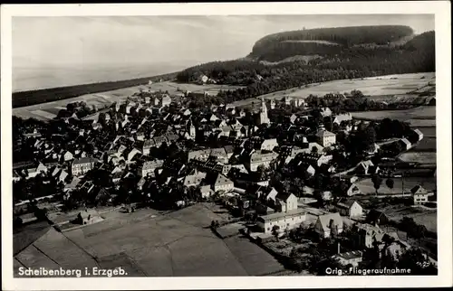 Ak Scheibenberg im Erzgebirge, Fliegeraufnahme